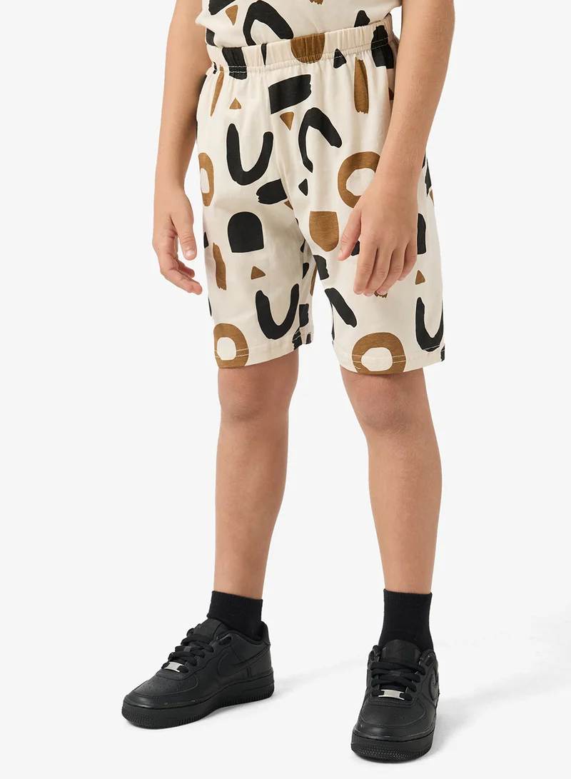 Pinata  Pattern Print Tshirt and Short Set for Men | Best Price UAE